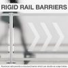 Metal stanchion barriers