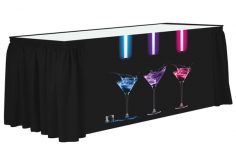 Poly Poplin Digital Printed Shirred Table Skirt