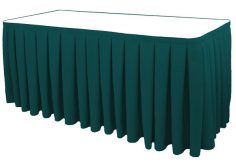 Poly Poplin Box Pleat Blank Table Skirt