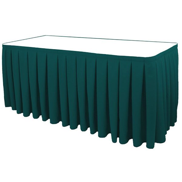 Poly Poplin Box Pleat Blank Table Skirt