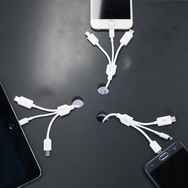Power Pedestal Kit Phone And Tablet Chargers Top View