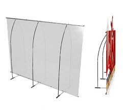 PUNTO Banner Stand 10FT Backwall Display Back And Side View