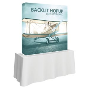 5' Backlit Hop Up Tabletop Tension Fabric Display