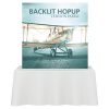 5' Backlit Hop Up Tabletop Tension Fabric Display Front View