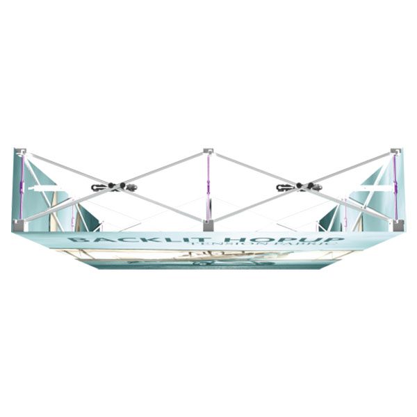 5' Backlit Hop Up Tabletop Tension Fabric Display Top View