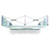 5' Backlit Hop Up Tabletop Tension Fabric Display Top View With Table
