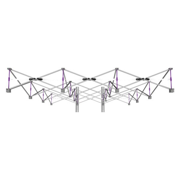 7.5' Backlit Hop Up Tension Fabric Display Frame Top View