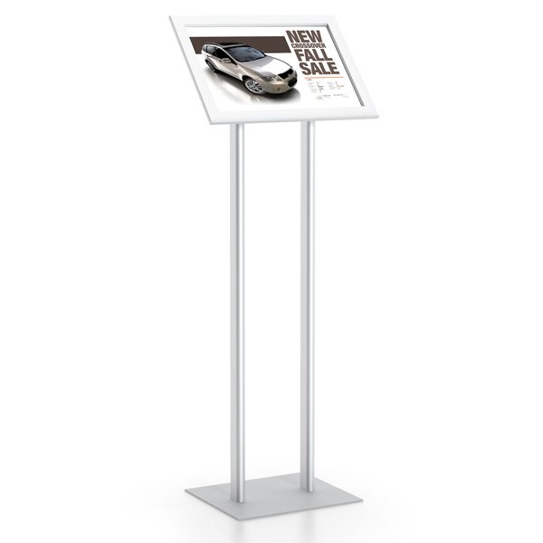 easyopen snapframe pedestal stands dual silver