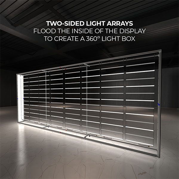 18.5' WaveLight Casonara LED Backlit Kit Display Two Sided Light Arrays