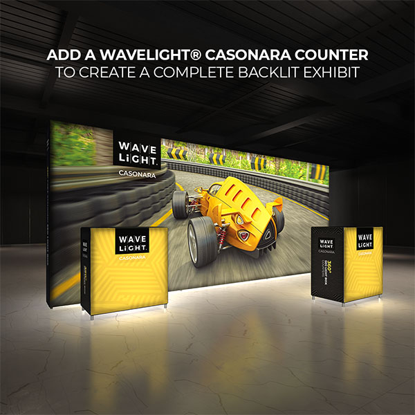 18.5' WaveLight Casonara LED Backlit Kit Display With Optional Casonara Counter