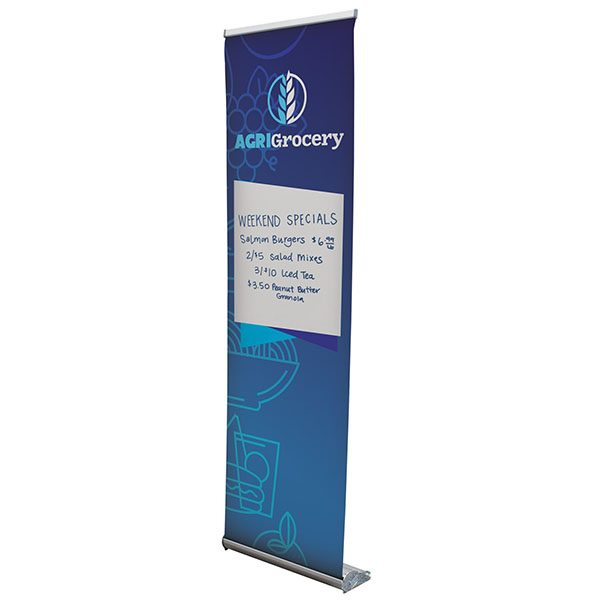 24" Stratus Retractor Banner Stand Kit Dry-Erase Media