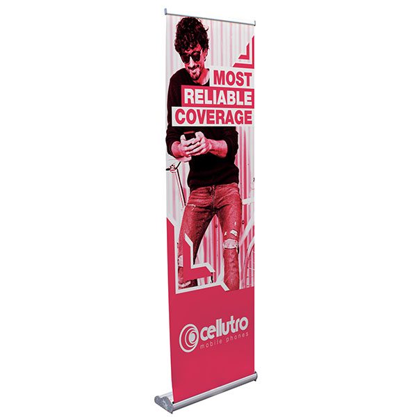 24" Stratus Retractor Banner Stand Kit No-Curl Hybrid Media