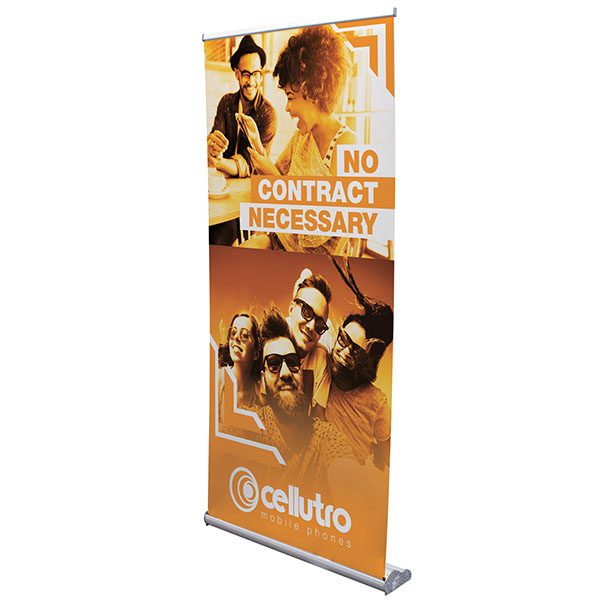 36" Stratus Retractor Banner Stand Kit No-Curl Hybrid Media