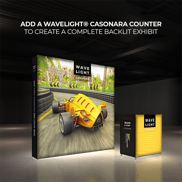 8' WaveLight Casonara LED Backlit Kit Display With Optional Casonara Counter