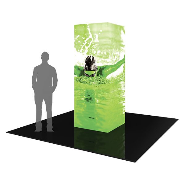 Formulate Backlit Tower 03 Tension Fabric Display Side View
