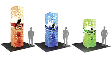 Formulate Backlit Towers Tension Fabric Displays