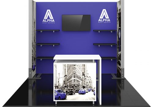 Hybrid Pro Modular Exhibit 10' x 10' Kit 21 Front View