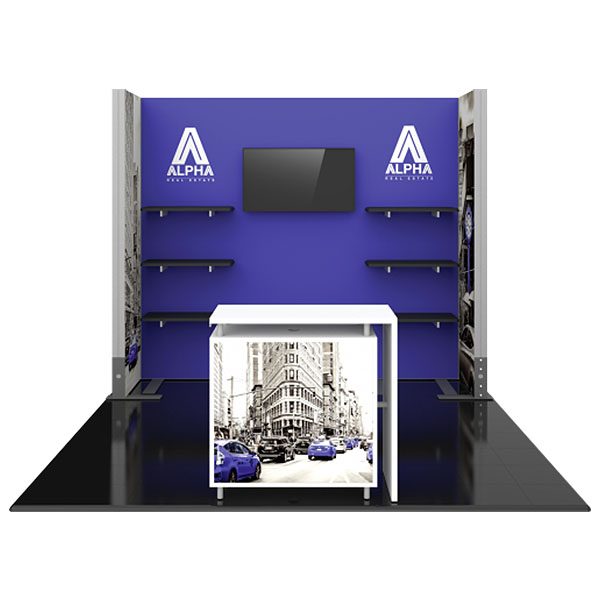 Hybrid Pro Modular Exhibit 10' x 10' Kit 21 Front View