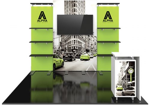 Hybrid Pro Modular Exhibit 10' x 10' Kit 30 Front View