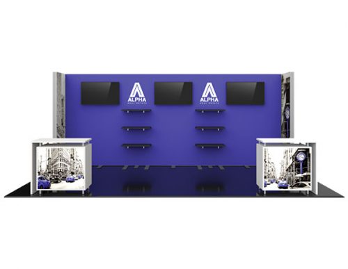 Hybrid Pro Modular Exhibit 20' x 10' Kit 22 Front View