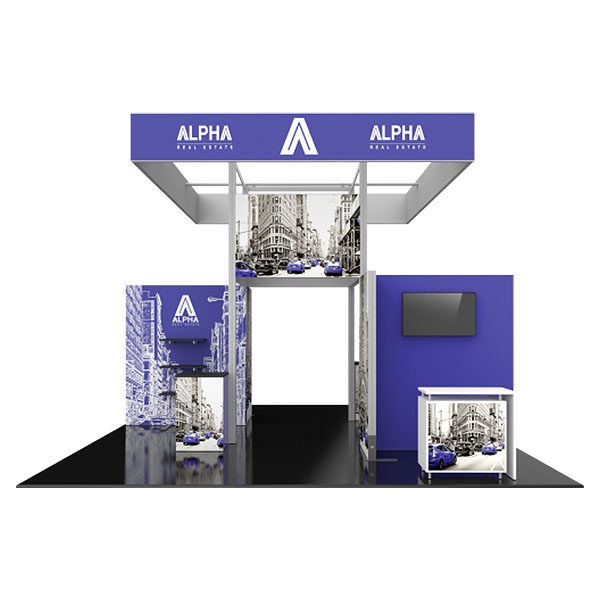 Hybrid Pro Modular Exhibit 20' x 20' Kit 23 Front View