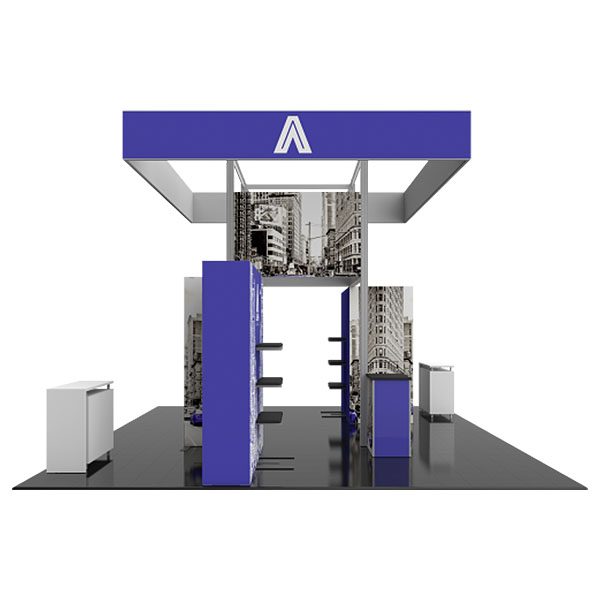 Hybrid Pro Modular Exhibit 20' x 20' Kit 23 Side View