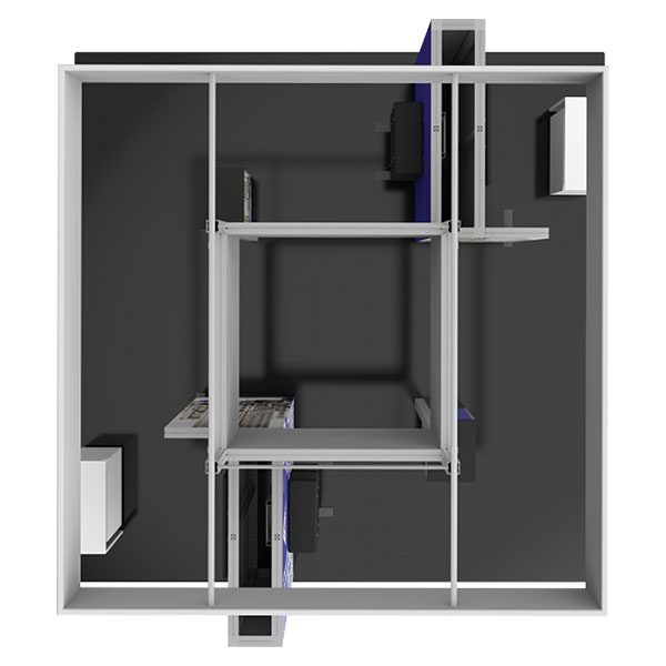 Hybrid Pro Modular Exhibit 20' x 20' Kit 23 Top View