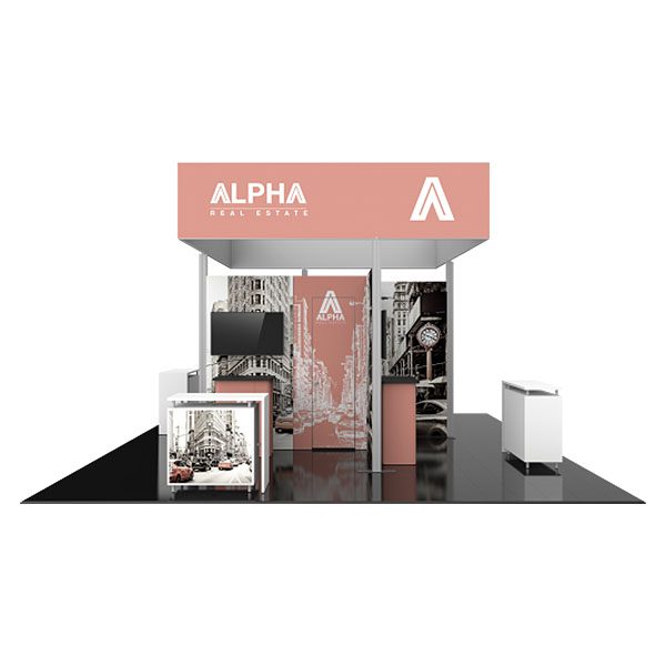 Hybrid Pro Modular Exhibit 20' x 20' Kit 26 Back View