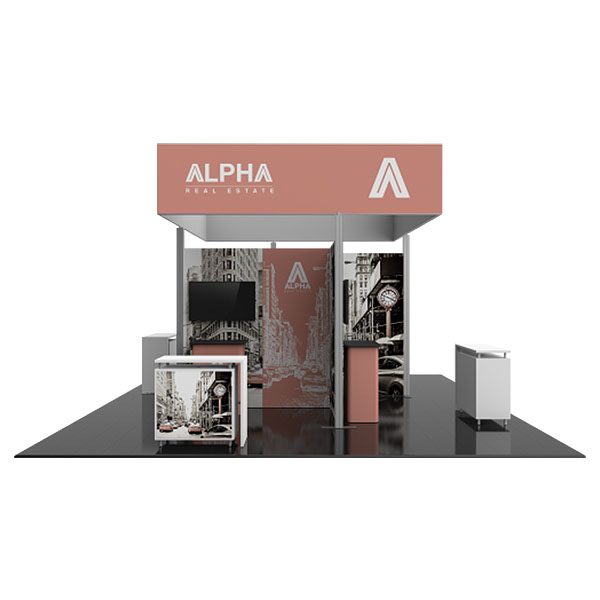 Hybrid Pro Modular Exhibit 20' x 20' Kit 26 Front View