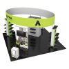 Hybrid Pro Modular Exhibit 20' x 20' Kit 32 Displays with shelves and Display with Monitor Mount