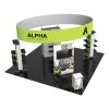 Hybrid Pro Modular Exhibit 20' x 20' Kit 32 Oval Fabric Structure with graphics