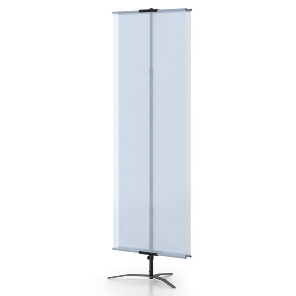 pole pocket banner stands black