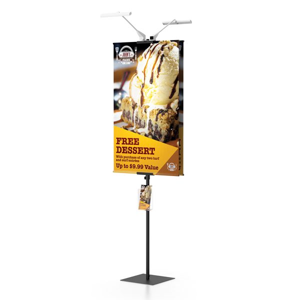 pole pocket banner stands led light
