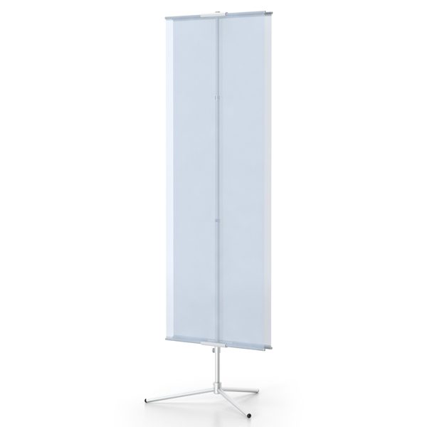 pole pocket banner stands silver