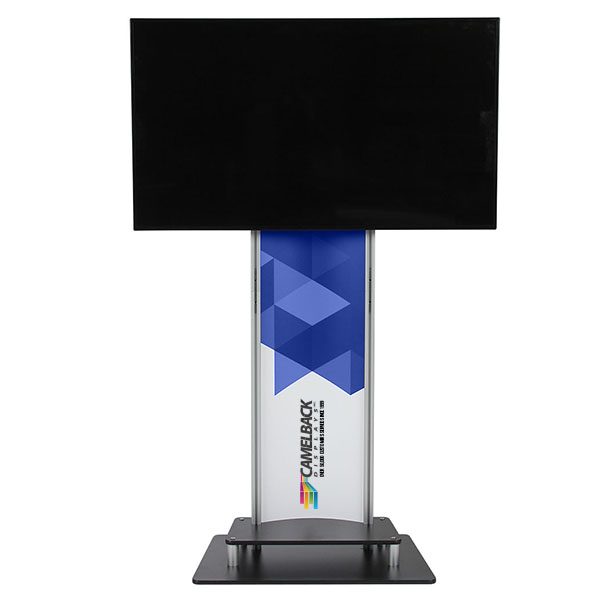 XL Horizontal Monitor Stand Kit Monitor Stand With LED Light Bar and Graphic Panel Front View