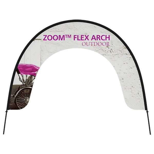 Zoom Flex Outdoor Arch Banner Stand Front View