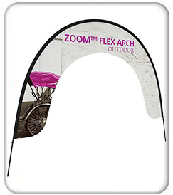 Zoom Flex Outdoor Arch Banner Stand Product Display