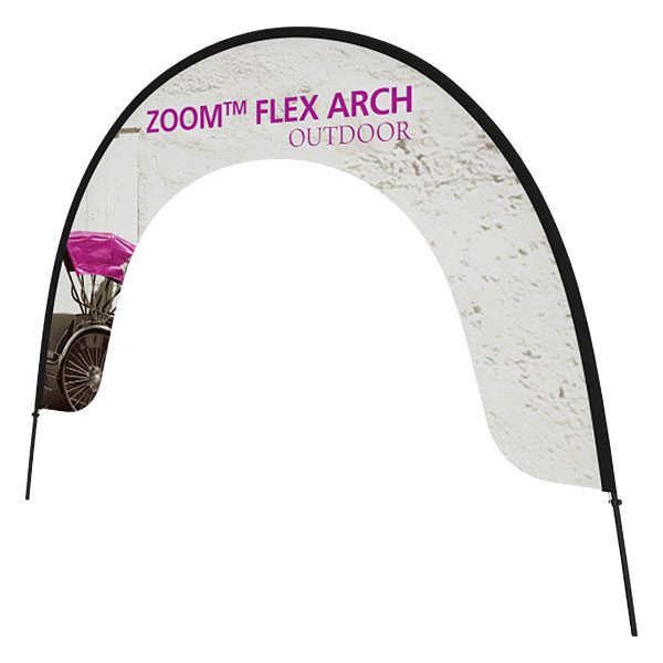Zoom Flex Outdoor Arch Banner Stand Side View