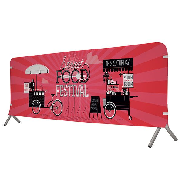 10' Full Color Fabric Barricade Covers Crowd Control Displays