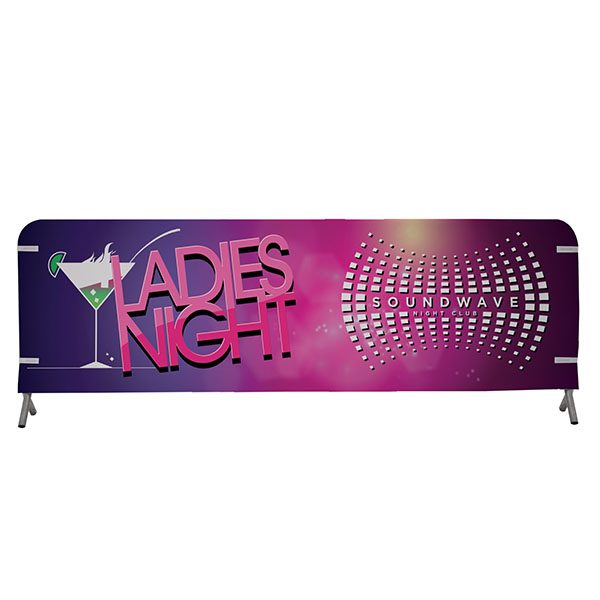 10' Full Color Vinyl Barricade Covers Crowd Control Displays Front View