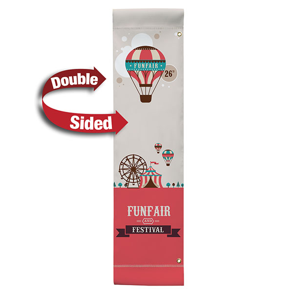 24" x 96" Vinyl Boulevard Banner Stand Double Sided