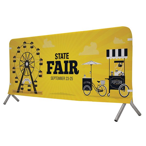 7' Full Color Fabric Barricade Covers Crowd Control Displays