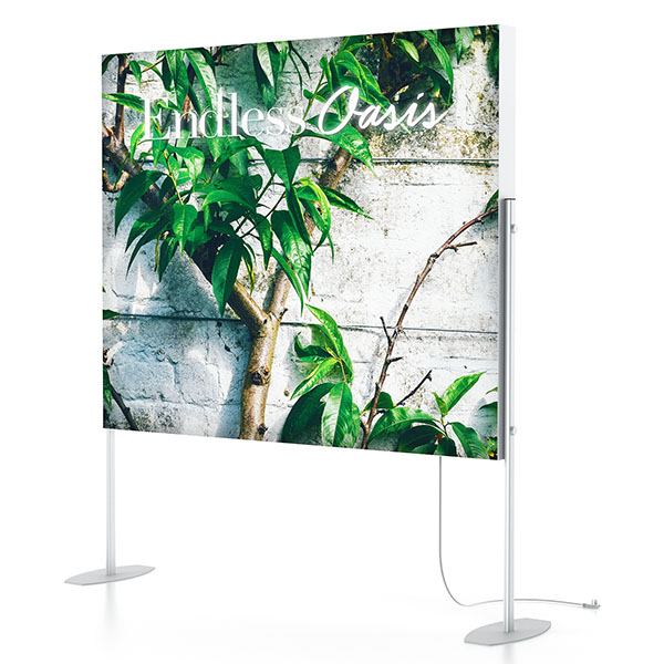 Charisma SEG LED Light Box Elevated Stands With SEG Fabric Graphics