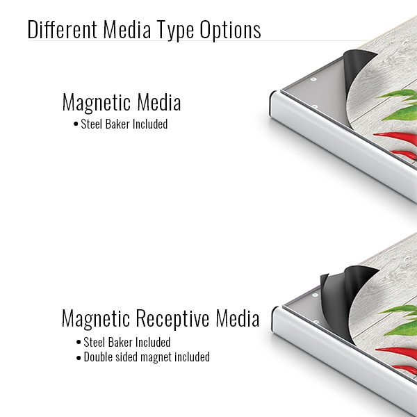 FrameGraphix Magnetic Signware Sign Frames Different Media Types