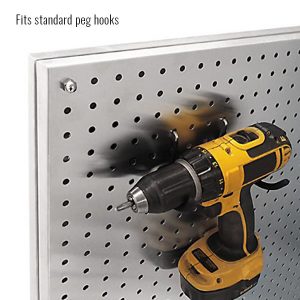 Freestanding Aluminum PegBoard Merchandiser Displays Fits Standard Peg Hooks