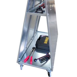 Freestanding ToolCart MX Merchandiser Displays Shelf Close View