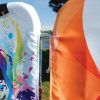 Full Color Barricade Covers Crowd Control Outdoor Displays Attached Close View