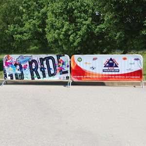 Full Color Barricade Covers Crowd Control Outdoor Displays Front View