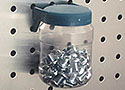 PegBoard Organizer Jar Merchandiser Displays