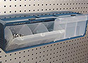 Portable PegBoard Multi Bin Parts Organizer Merchandiser Displays